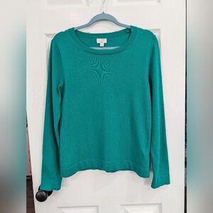 J. Crew Crewneck Merino Wool Teddie Sweater Kelly Green Medium Preppy St Patrick